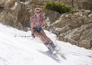 Skiing and pond skimming with Blake, and Kristen at Snowbird on Sunday, June 4, 2017

(Photo by Kiffer Creveling)