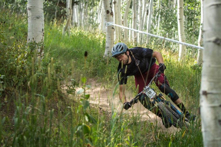 Parker Degray races the pro mens discipline on stage two of the SCOTT Enduro Cup presented by Vittoria at Deer Valley Resort in Park City, UT on August 26, 2017. (Photo: Sean Ryan, courtesy Enduro Cup)