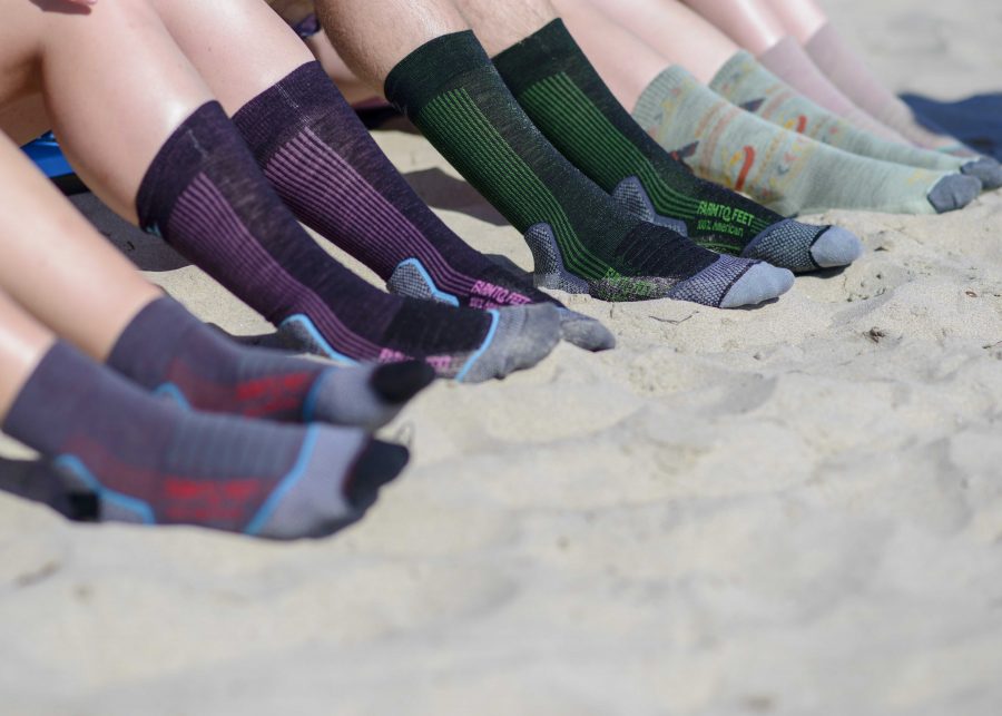 Full assortment of both casual and athletic socks produced by Farm to Feet
